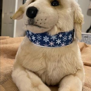 Blue Snowflake Dog Collar